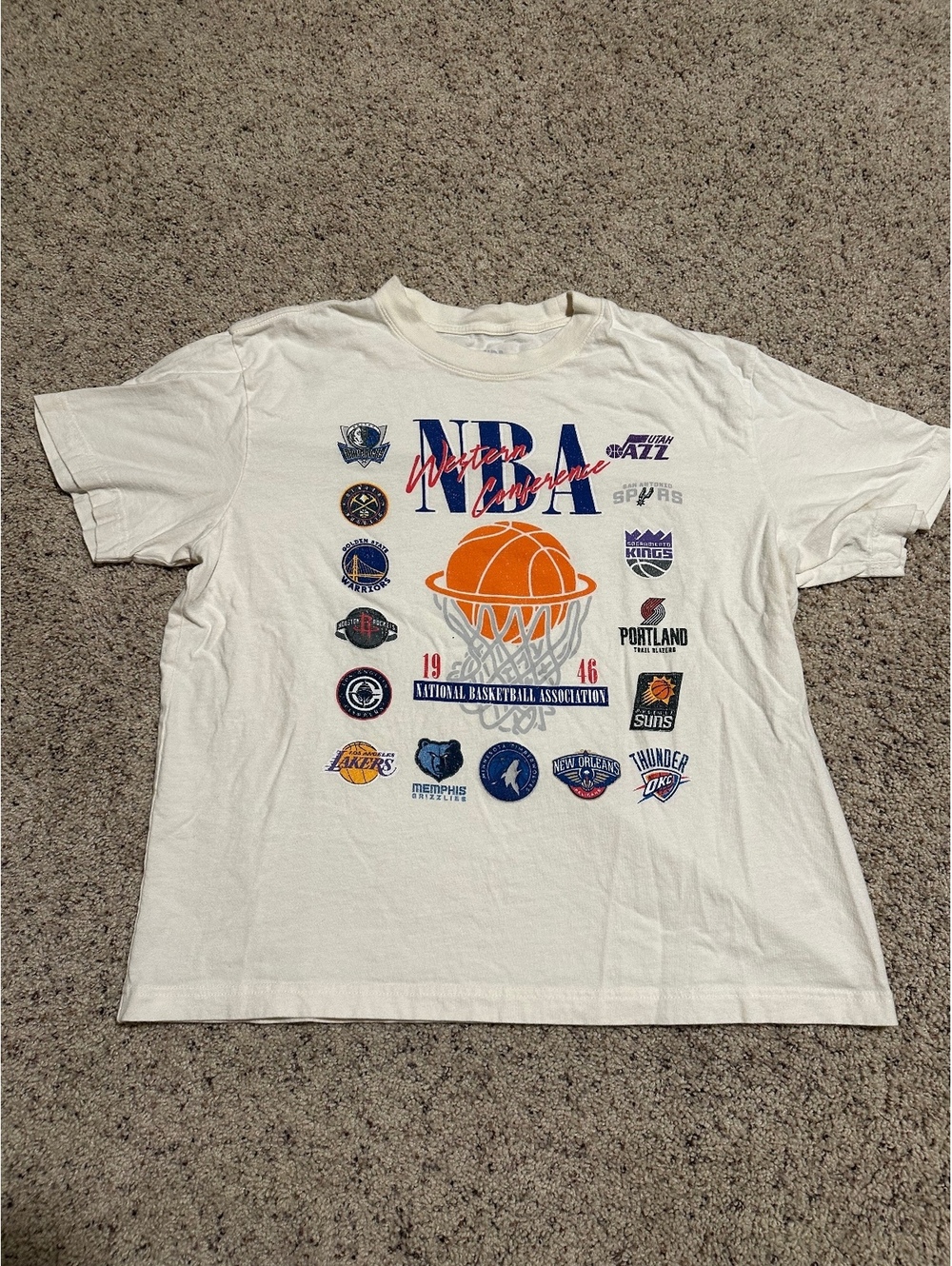 NBA Western Conference Vintage Logo Graphic T-Shirt Medium